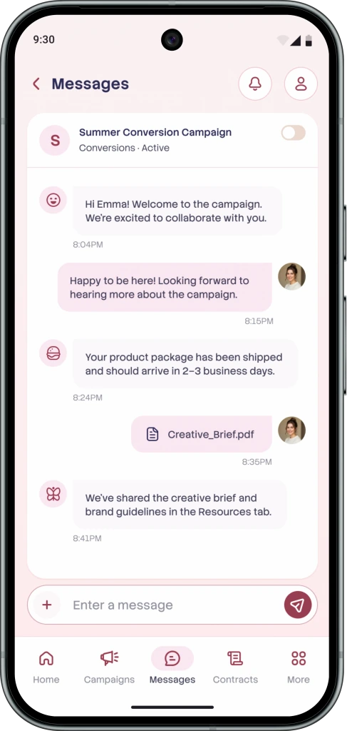 Creator app screen 3