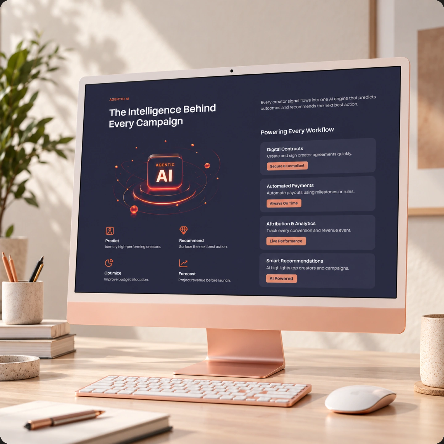 Envisioner dashboard with campaign performance and analytics